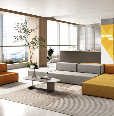 Modern commercial outdoor furniture set on a hotel terrace