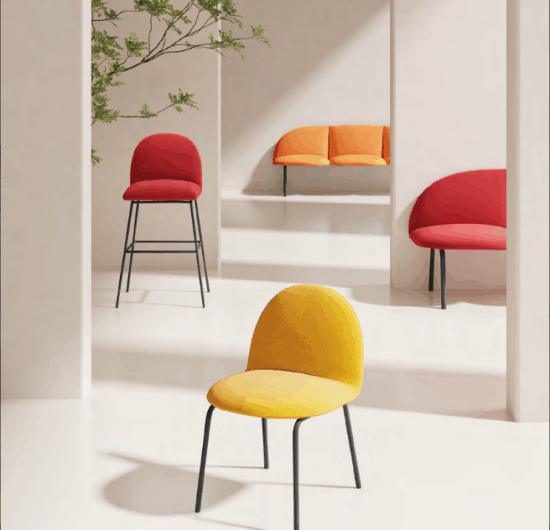 Durable metal and wood wholesale patio furniture in a restaurant setting