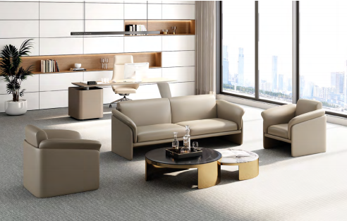 Modern outdoor office space with modular furniture for a startup environment