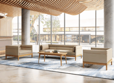 Bespoke garden furniture manufacturing process in a modern factory