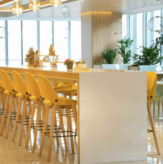 Modern rectangular conference table in a professional Canadian office setting