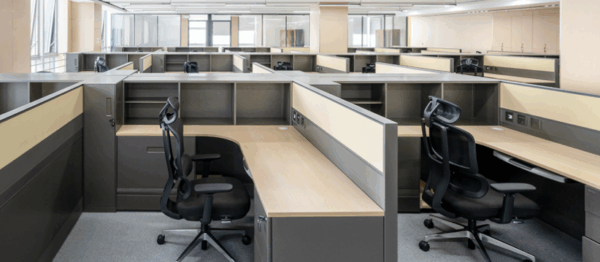 Modern office setup featuring a height adjustable desk in a Canadian workspace.