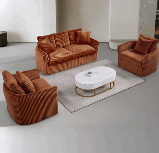 Modern outdoor furniture set featuring minimalist aluminum frames