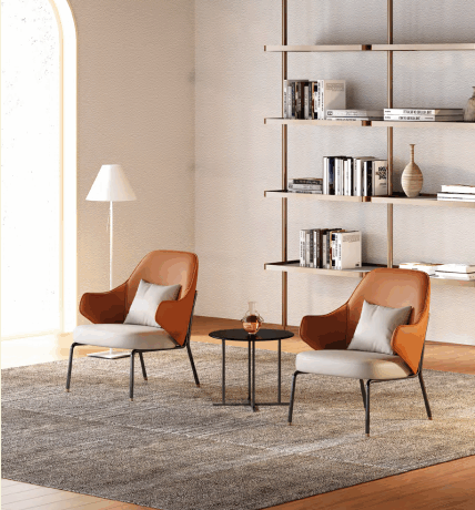 Outdoor cafe seating with mesh chairs