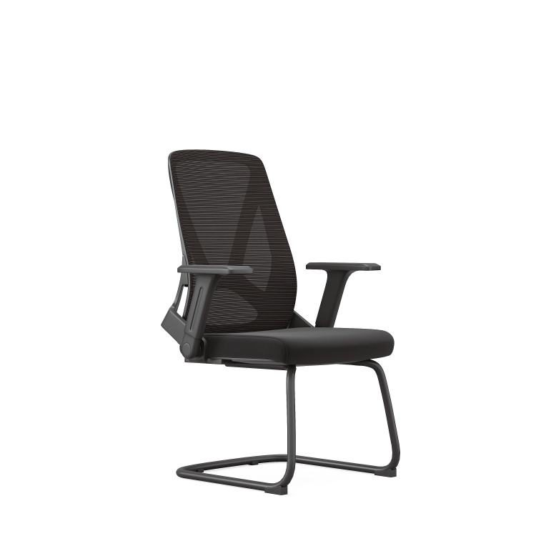 Ergonomic Office Chair with Metal Frame and Mesh Traditional-Contemporary Design for Meeting Room or Visitor Use