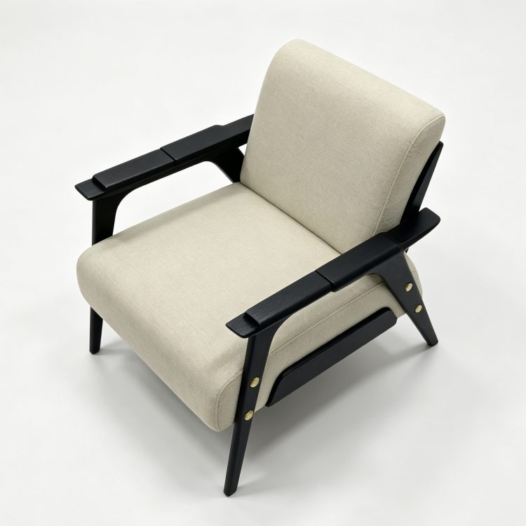Lightweight Single Sofa Chair for Home Leisure, Vintage Style Reception and Negotiation Armchair, Leisure Chair, Retro Sofa