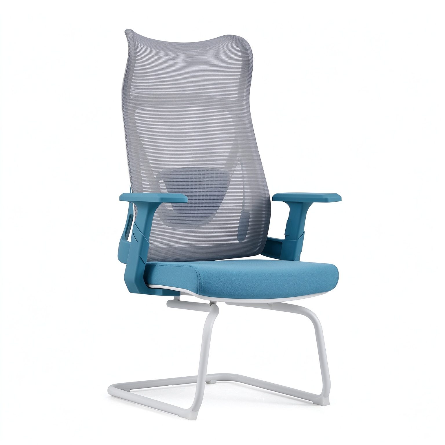 Hot Sale Modern Durable Fixed Armrest L-Shape Leg Office Executive Mesh Chair Series Chairs Furniture