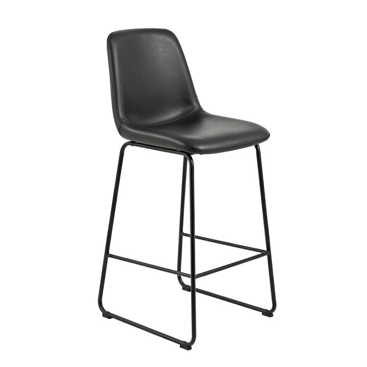 Retro Industrial Style Kitchen Breakfast Counter Leather bar Stool