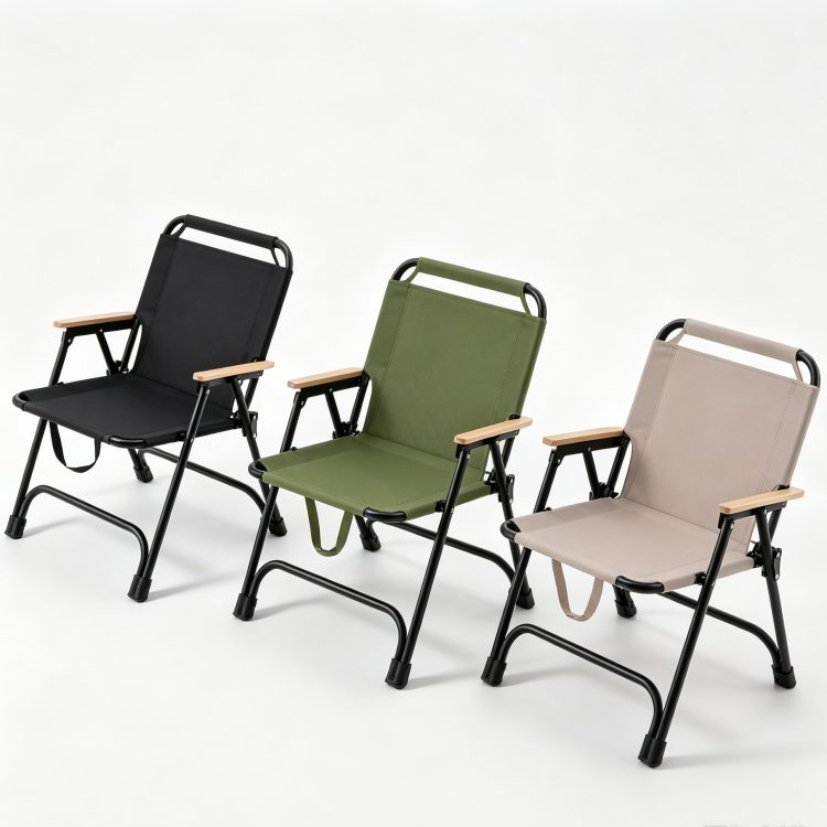 Custom 600D Oxford Modern Iron Portable Hiking Travel Picnic Kermit Armchair Outdoor Furniture Fishing Beach Folding Camping