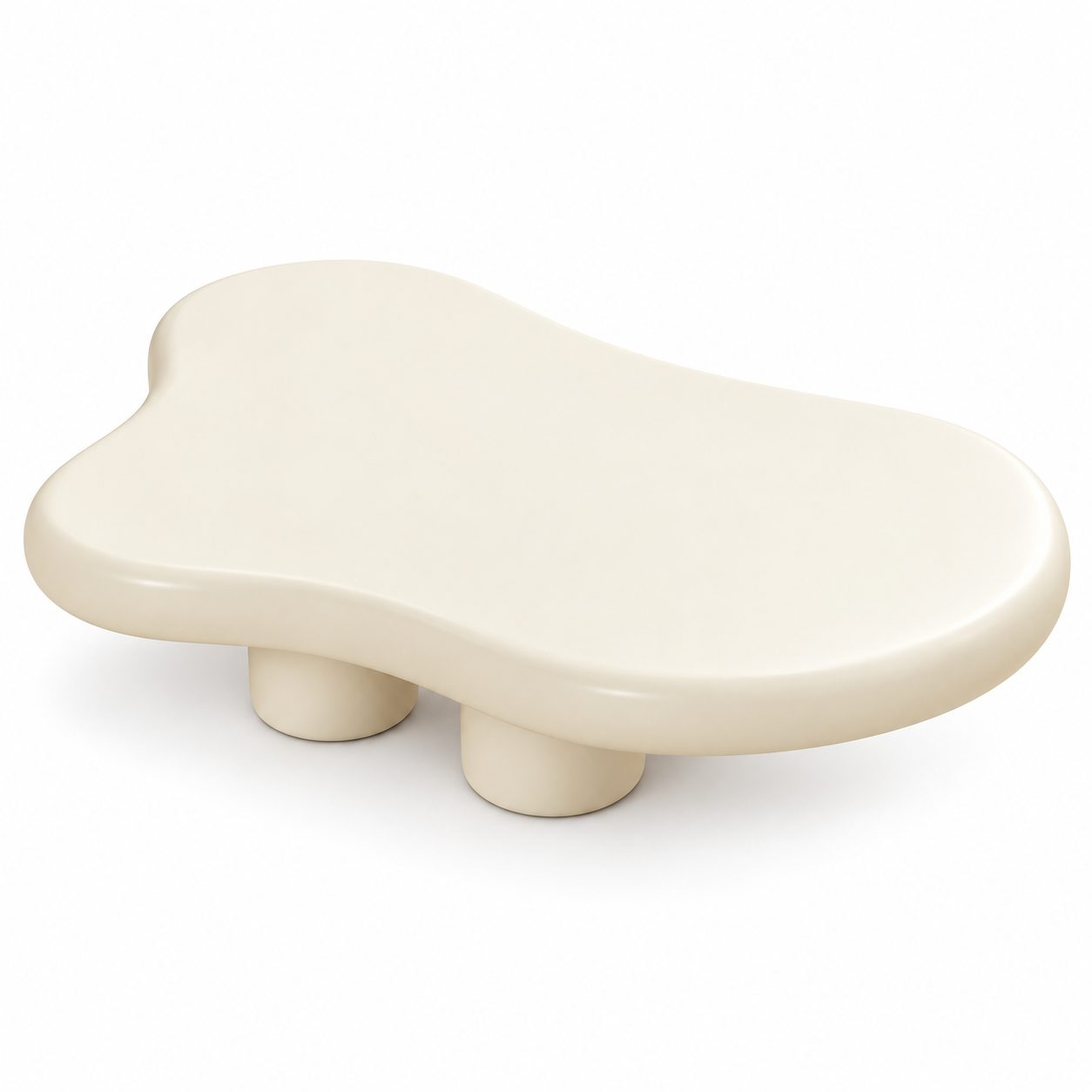 Modern Small Apartment Sofa Center Table Cream Color Cloud Style Design Coffee Table Side Table for Living Room Home Furniture