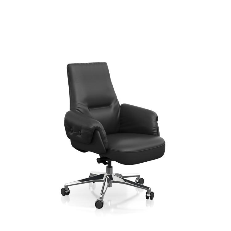 Premium Modern Office Chair Meeting Room PU Leather Swivel Rocking Chair Comfortable Height Adjustment for Commercial