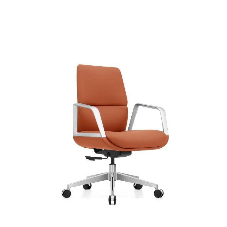 High-Back Executive Office Chair Adjustable Headrest Ergonomic Leather Swivel Conference Chair Comfortable Bureau Chaise