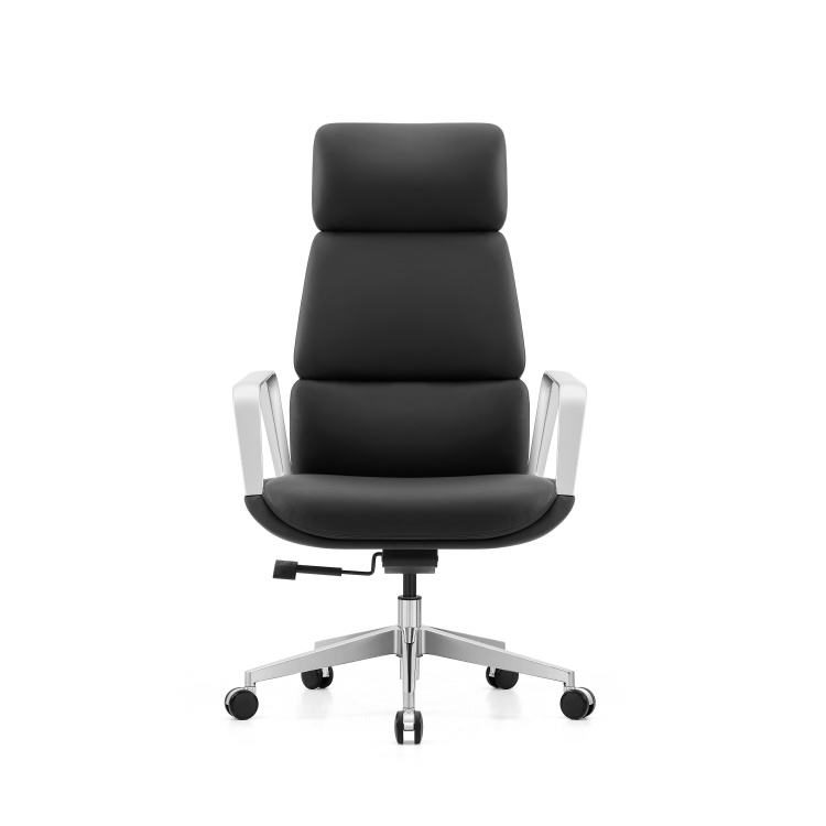 High Back PU Leather Manager Chair with Padded Seat and Back, Upholstered Meeting Chair for Conference Room and School