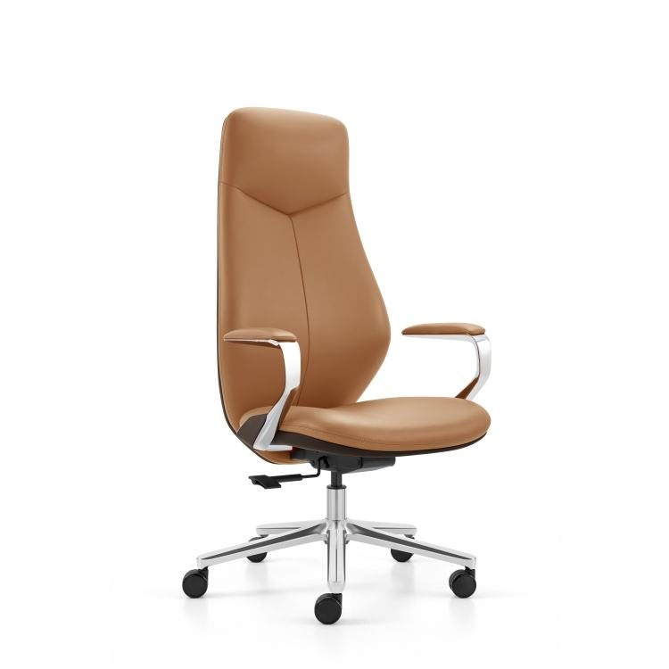 Modern Leather Office Chair with Reclining Backrest Office Furniture Supplier