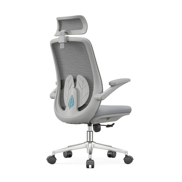 High Back Fabric Mesh Modern Adjustable Office Chair Plastic Armrest Luxury Computer Executive Swivel