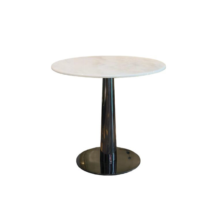 Italian-style Modern Minimalist Non-extendable Coffee Table Natural Marble Light-luxury Stainless-steel Sofa Home Furniture