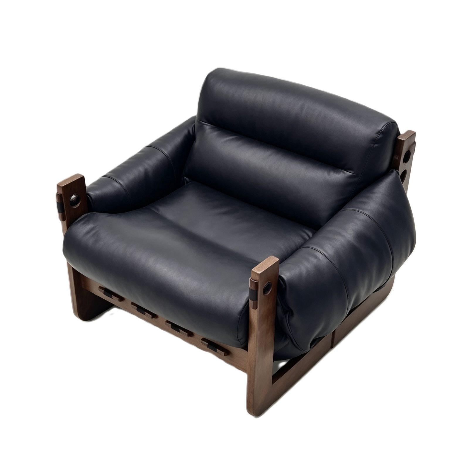 Lounge Chair with Ash Wood Legs, Comfortable Upholstered Seat for Home and Office