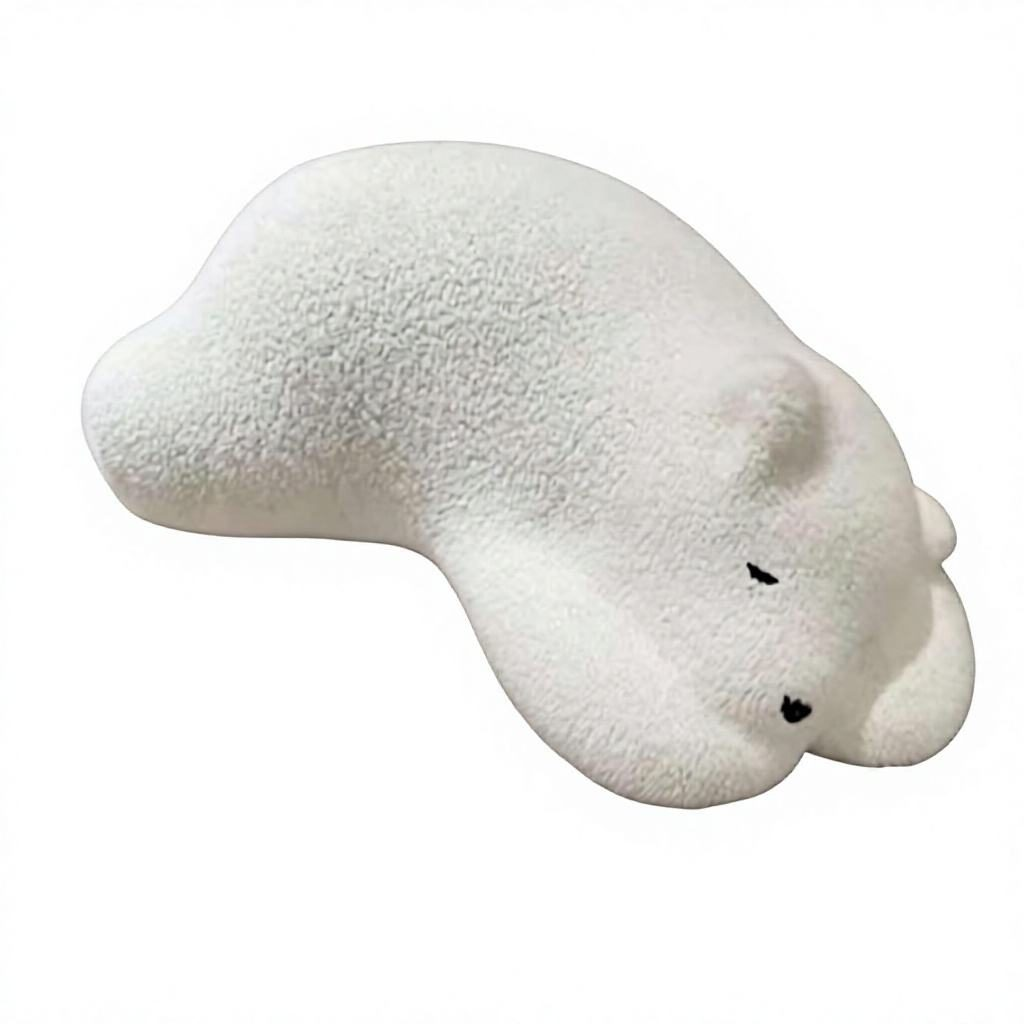 The Sleeping Bear-Cozy Lounge Chair with Steel Frame, Molded PU Foam & 3D Knitted Fabric, Soft Durable Design