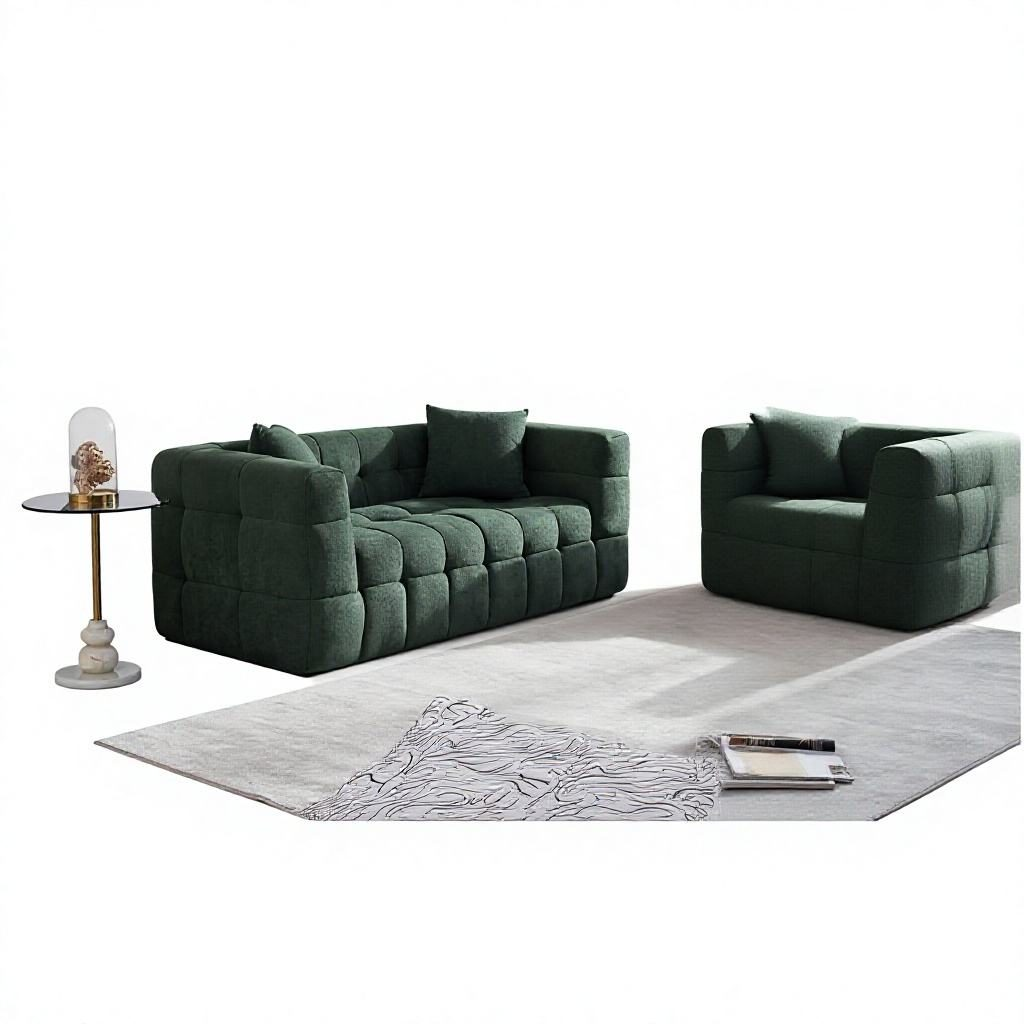 Compressed Seater Sofa with High-Density Foam, Space-Saving Packed Design