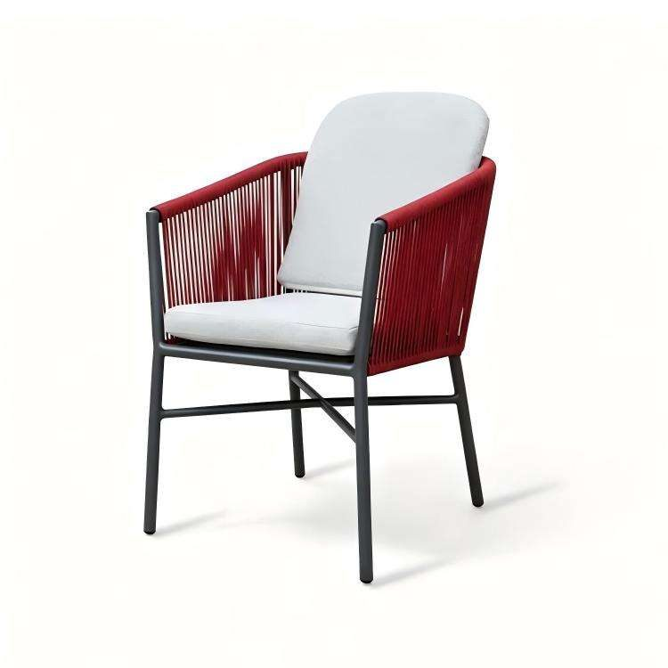 French Outdoor Chairs Metal Aluminium Outdoor Rope Grey Ratan Sofa Resin Wicker White Stackable Pe Aluminum Rattan Garden Chair