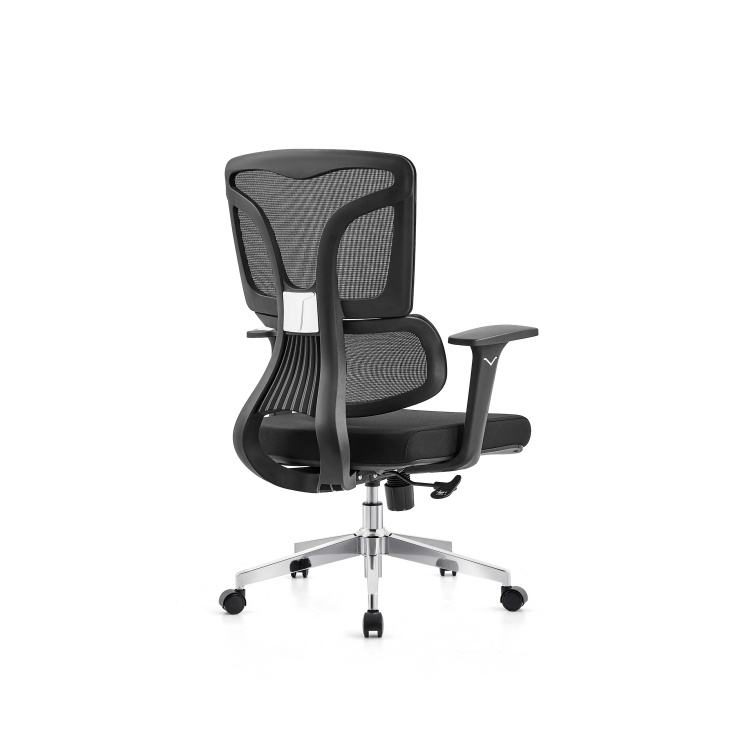 Ergonomic Chrome Mesh Office Chair with Adjustable Lumbar Support and Swivel Base for Computer Desk Use in Workspaces