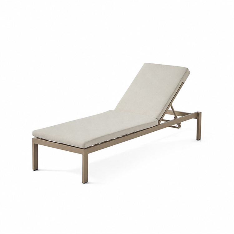 Outdoor Daybed Aluminum Sun Lounger with Waterproof Cushion for Villa Project Bespoke Design