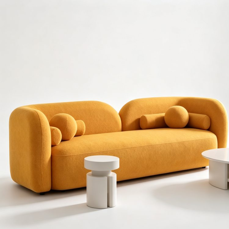 Mid- Convertible Modular 2-Person Sectional Sofa Bed Set Dual-Purpose One Seat Fabric Cushion Back Compressed Sponge