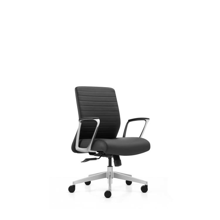 Wholesale Price Black Faux Leather Office Visitor Guest Chair