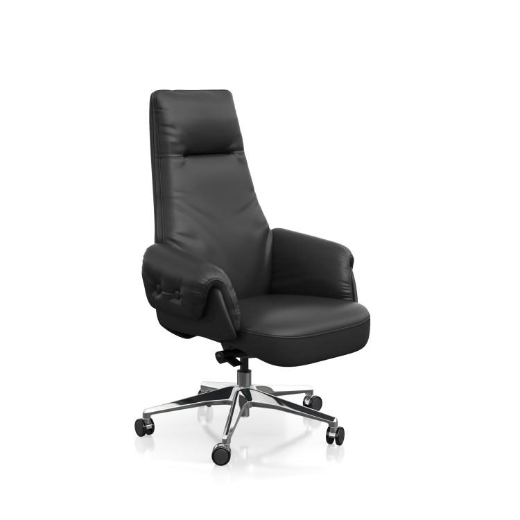 Factory Wholesale High Quality Leather Executive Office Chairs Gray Brown Swivel Chair Office Chair Executive