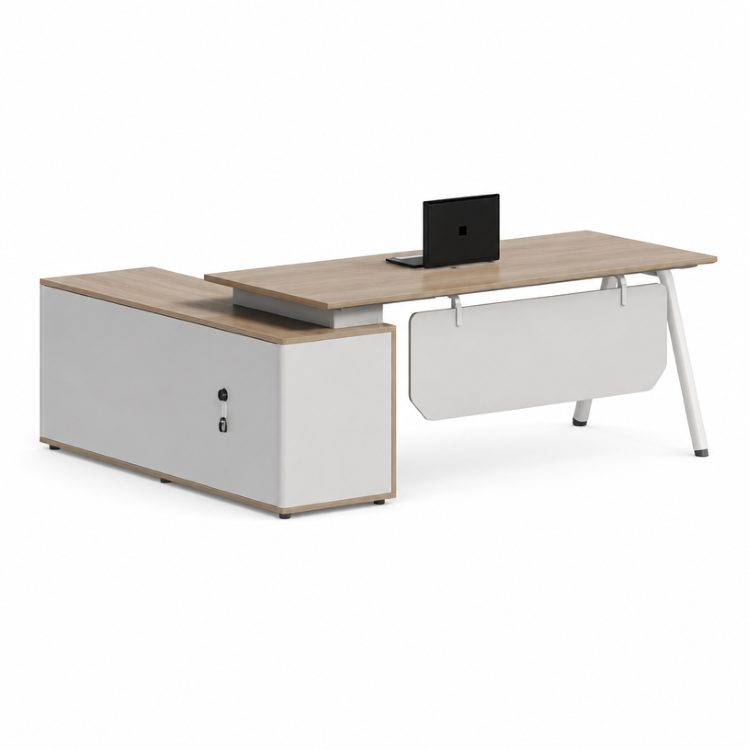 Modern L Shape Ergonomic Office Desk High End Executive Office Desk Ceo Boss Wooden Office Table