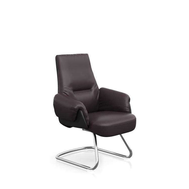 Luxury Leather Office Chair Ergonomic Office Chair Leather Wingback Chair Top Grain Leather Reclining Chair