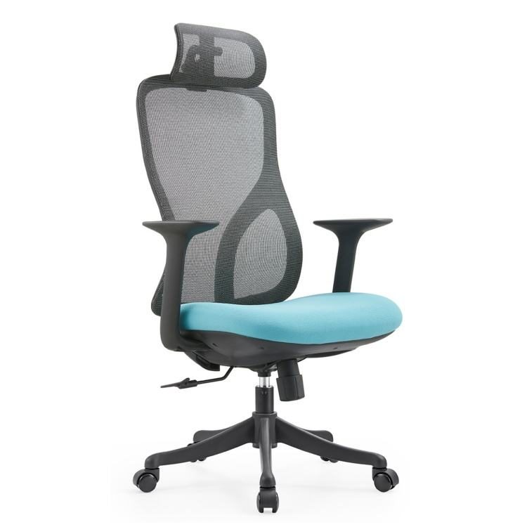 Modern Swivel Mesh Executive Ergonomic Office Chair Chrome Gas Lift High Elastic Comfortable Soft Sponge Cushion Hard Backrest