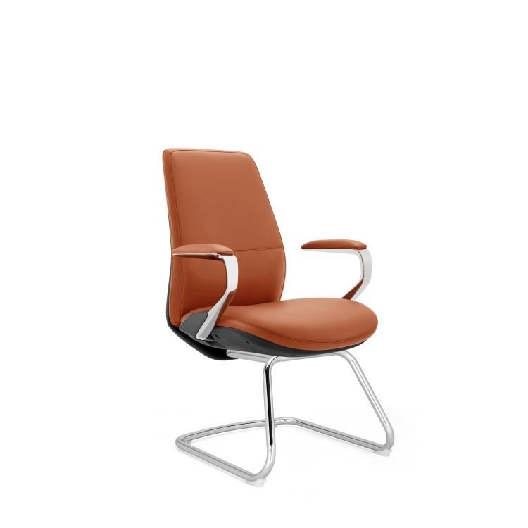 Manager Chair Leather Office Chair Executive Revolving Silent Wheels Use for Company Boss Room