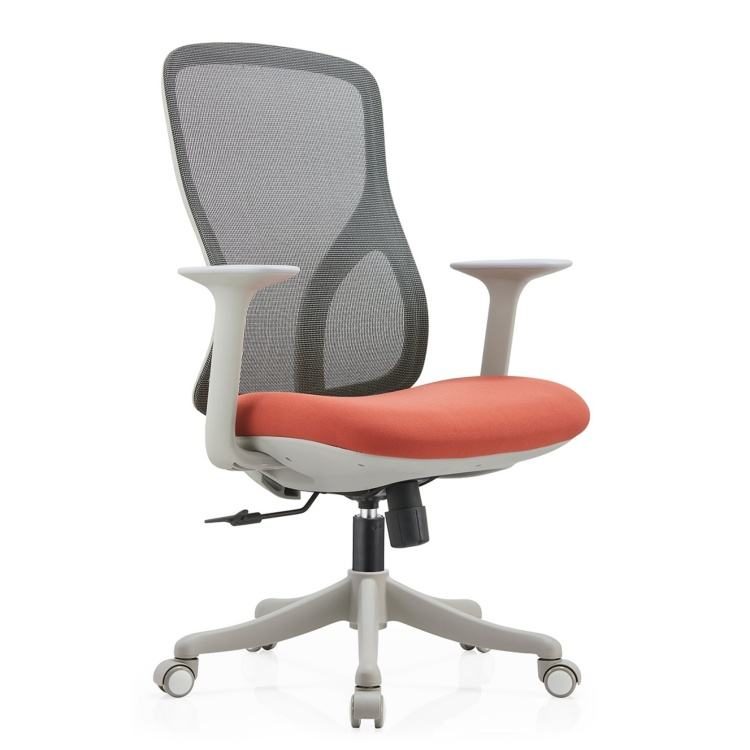 Ergonomic Office Chair Modern Design Chrome Nylon Base W Shape Magazine Armrest 2D Adjustable Headrest Swivel Adjustable Height