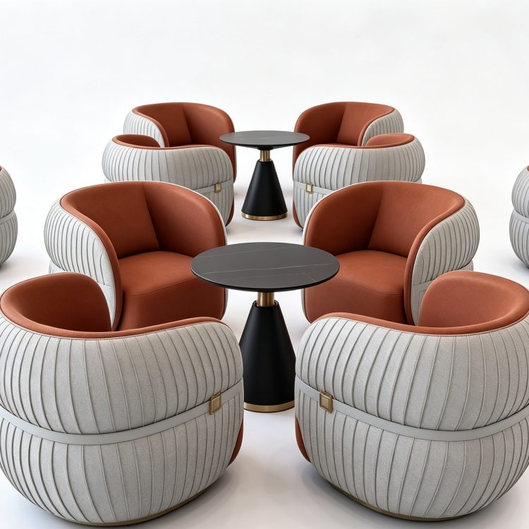 Negotiation Sofa Table and Chair Hotel Reception Light Luxury High-end Beauty Salon Rest Area Leisure Reception Combination