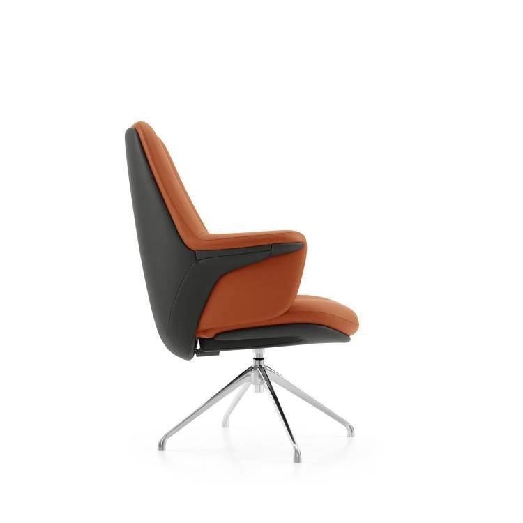 Modern Ergonomic Adjustable PU Leather Office Chair Aluminum Frame Fixed Armrest Headrest Lumbar Support for Office Computer