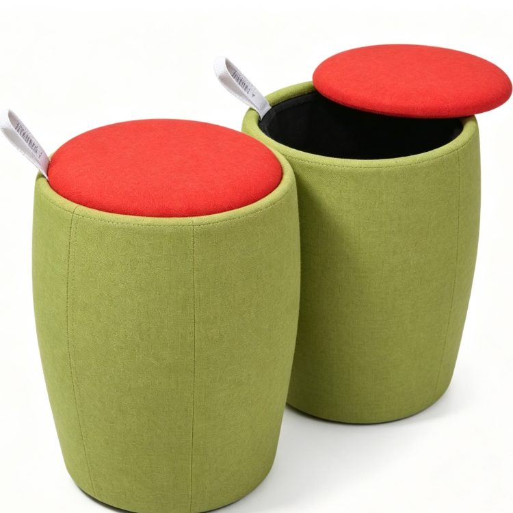 Modern Convertible Fabric Ottoman Stool Leisure Chair for Office Hospital Hotel School Use Multi-Functional Storage Furniture