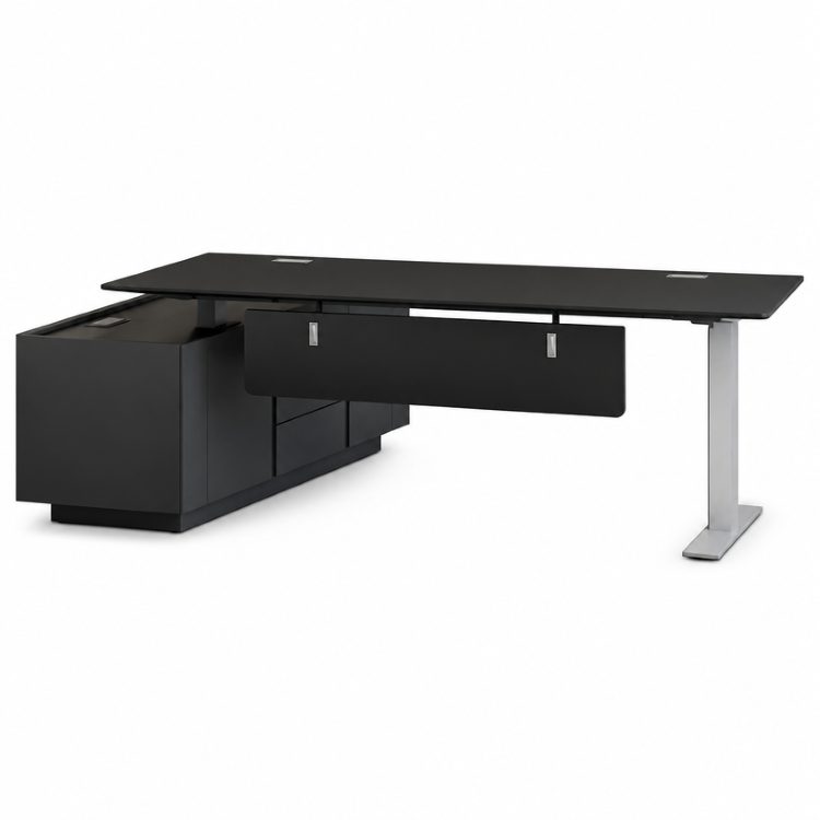 Modern Luxury CEO Office Desk Large Executive Manager Desk High End Computer Desk Office Furniture With Drawer Cabinet