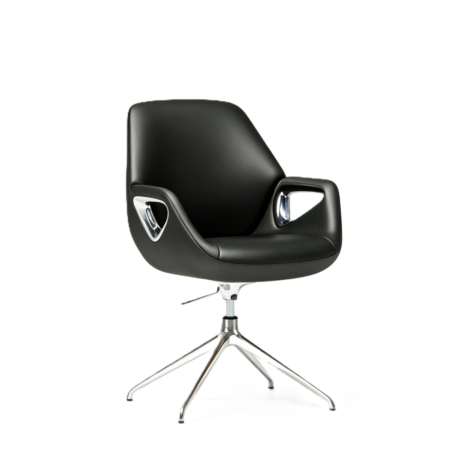 Luxury Leather Office Chair High Back Executive Swivel Modern Ergonomic Chair with Aluminum Base for Office Building