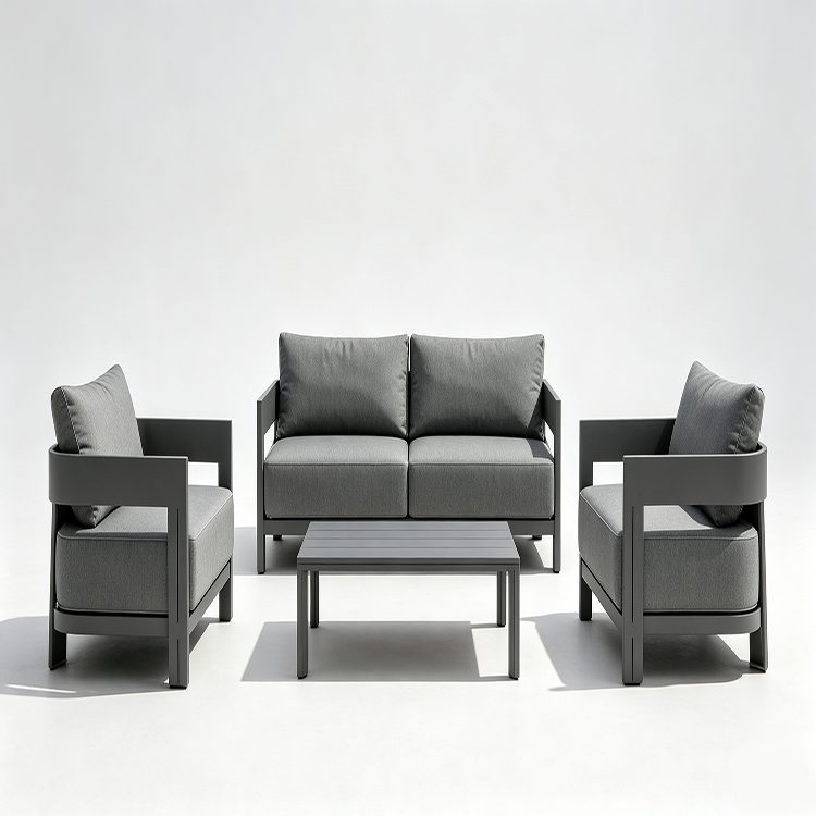 Luxury Outdoor Furniture Set Modern Aluminum Outdoor Sofa Aluminium Patio Furniture Aluminum Seat Garden Sofa