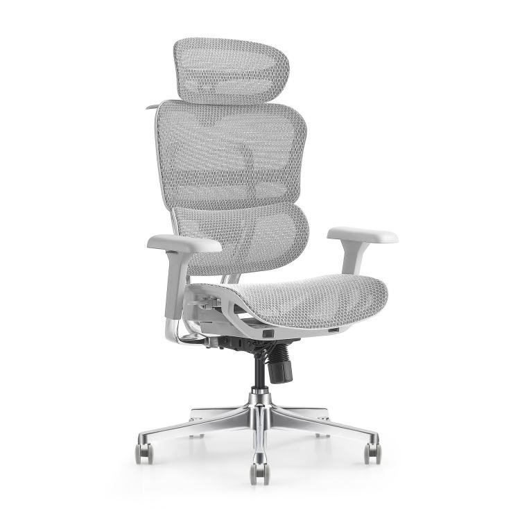 Modern Ergonomic Office Chair with Adjustable Height-Aluminum Alloy Frame 5D Linkage Armrest Multifunctional Adjustable Headrest