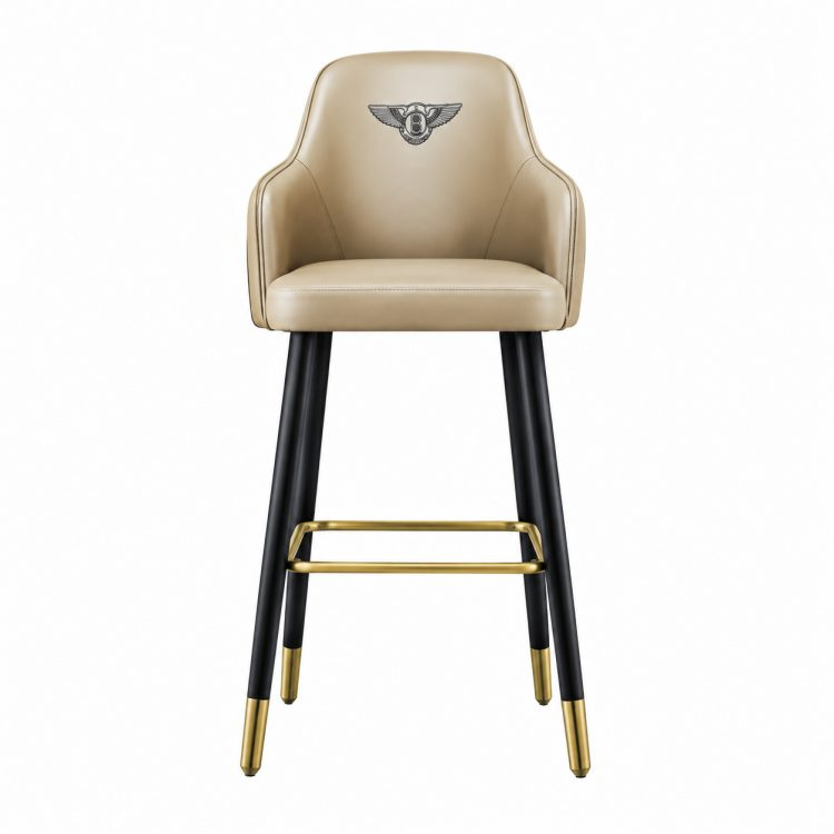 Modern High-End Customizable Leather Bar Chair-High Quality Xipi Fabric for Home Bar & Hotel Use