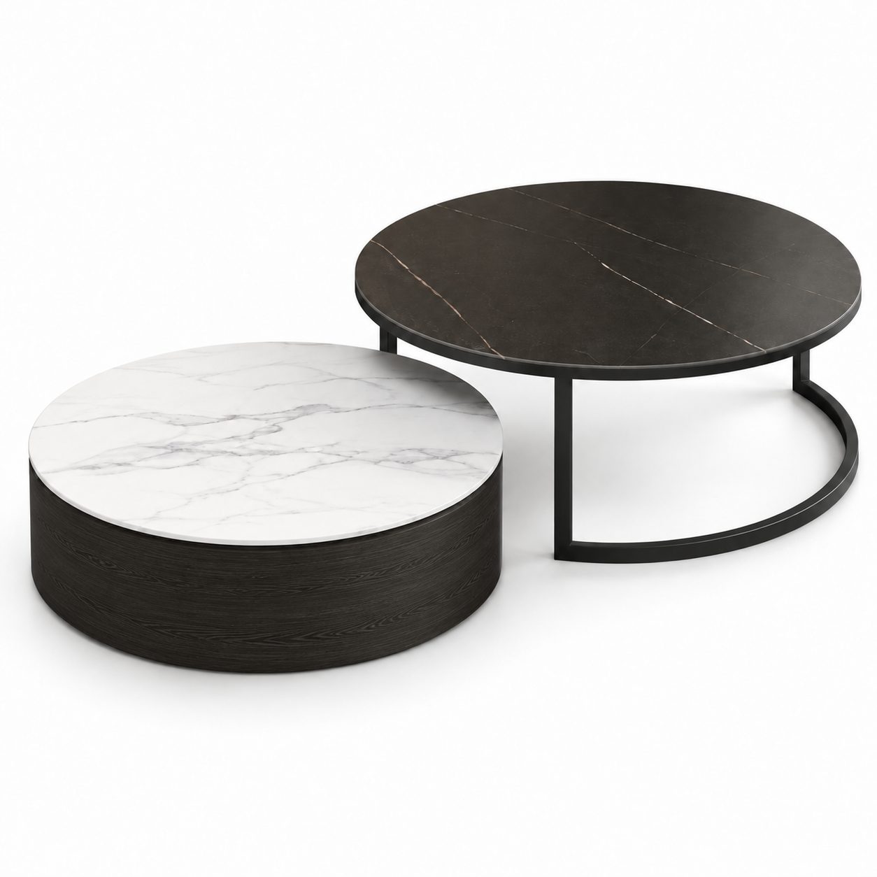 Modern Simple Design Italian Style Round Coffee Table Small Elegant Design for Home Decor
