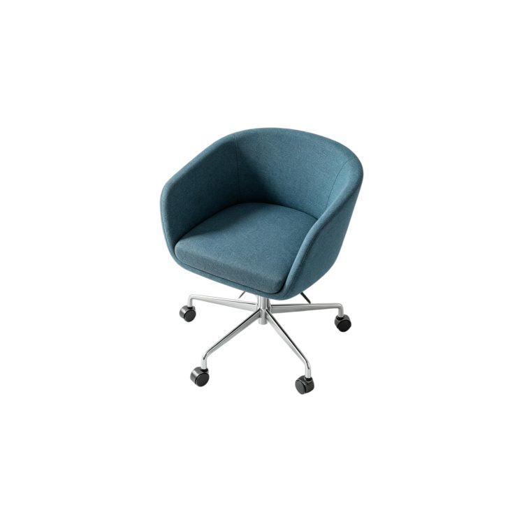 Modern Genuine Leather Leisure Chair with Adjustable Lifting High Resilience Aluminum Alloy Feet