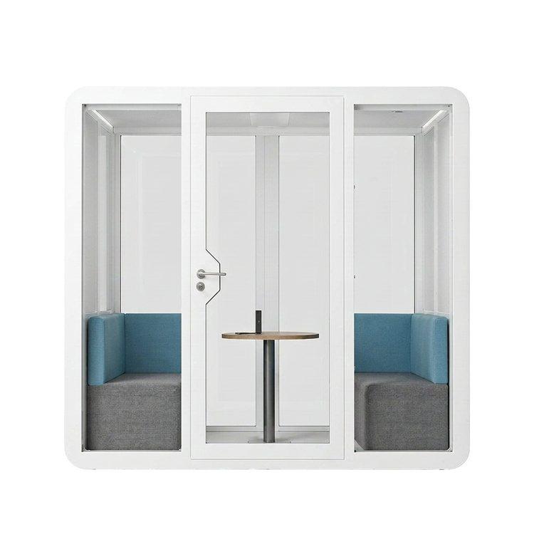 Modern Negotiation Cabin-Simple White 4-6 Version 4-Layer Sound Insulation Material for Office Building Use Excluding Cabin