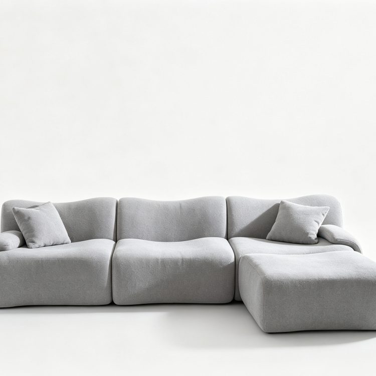 Modern Fabric Memory Foam Sofa in a Box Compressed Luxury Couch for Airbnb