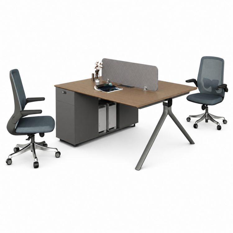 Modern Durable Executive Staff Table-Fully Functional with High-End Double-Sided Socket Wiring Eco-Friendly Wood