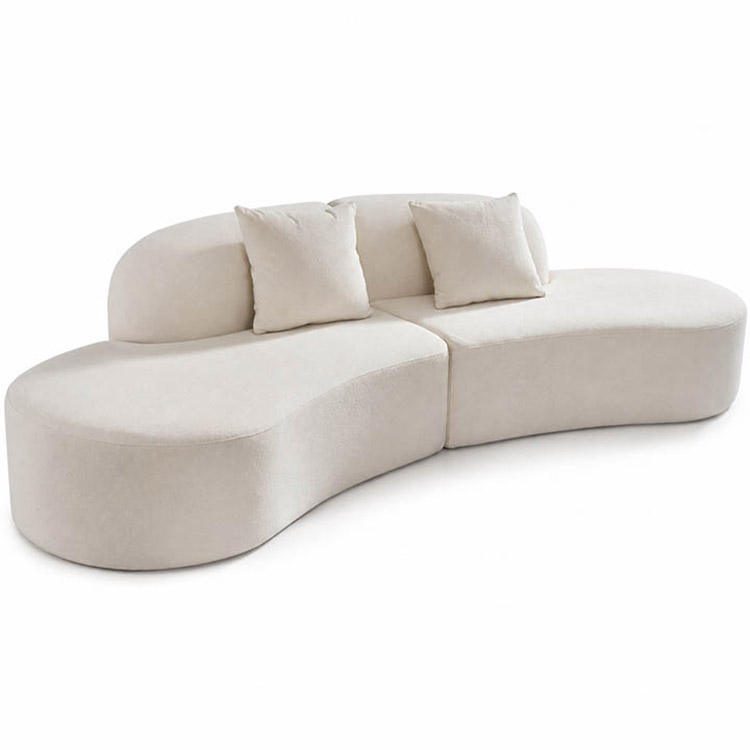Modern White Living Room Sofa-Guest Use Arc Design Model FB-2804