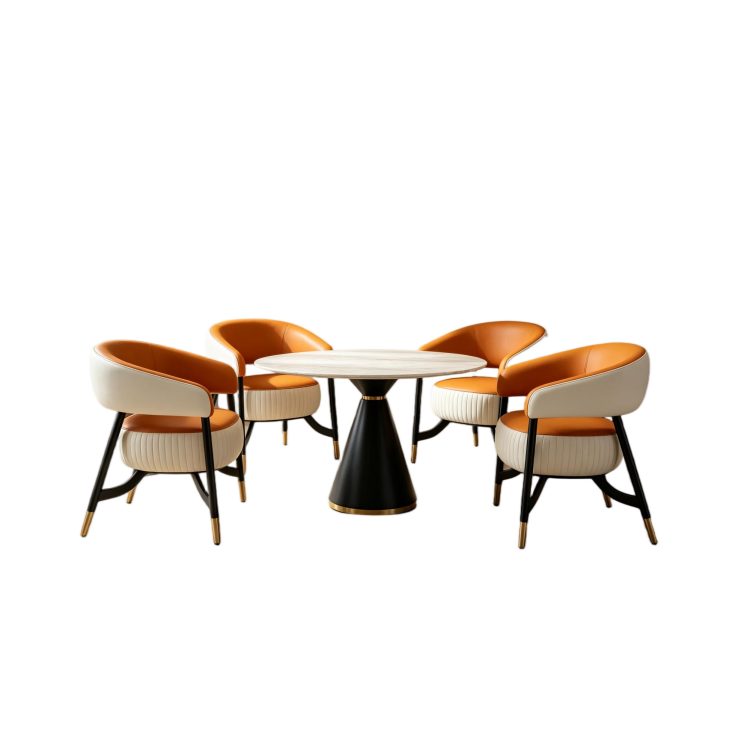 Modern Wood Leisure Chair- Orange Xipi Model HA251 for Living Room