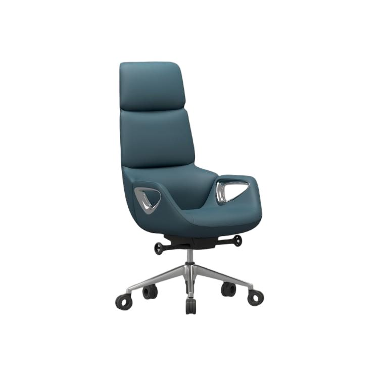 Luxury Office Chair High Back Executive Swivel Modern Ergonomic Boss Chair with Aluminum Base for Office Building
